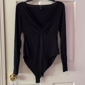 Black long sleeve body suit